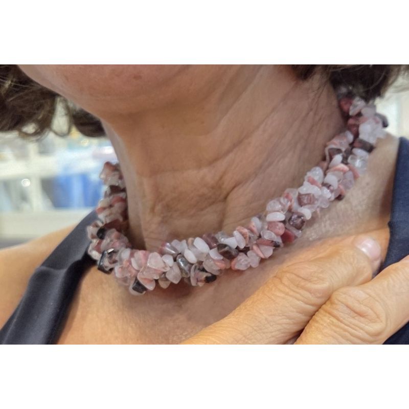 Colar em Prata com pedras naturais