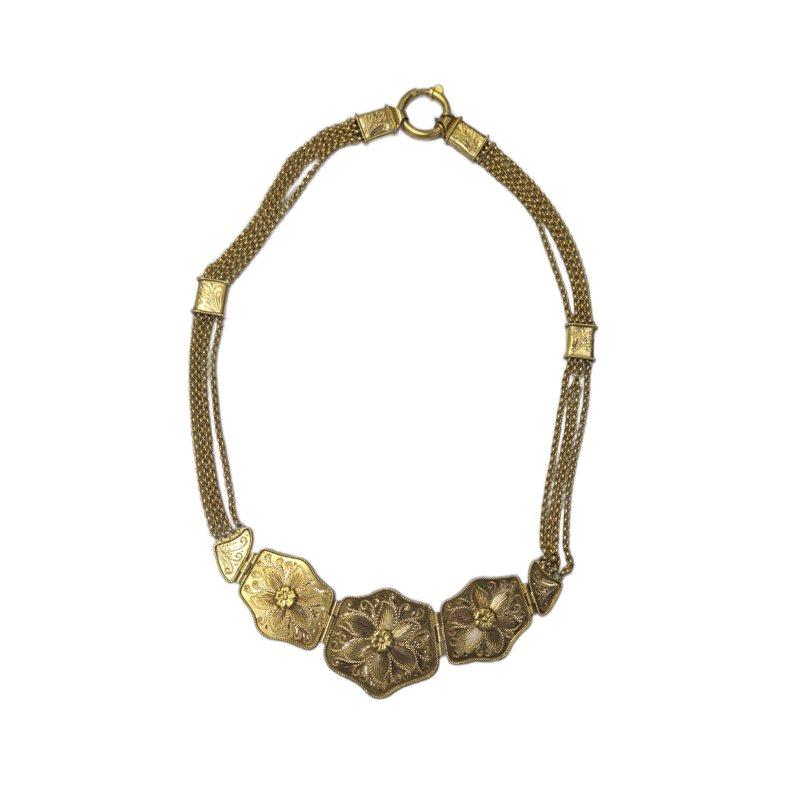 Colar em Ouro 19.25k cinzelado manualmente