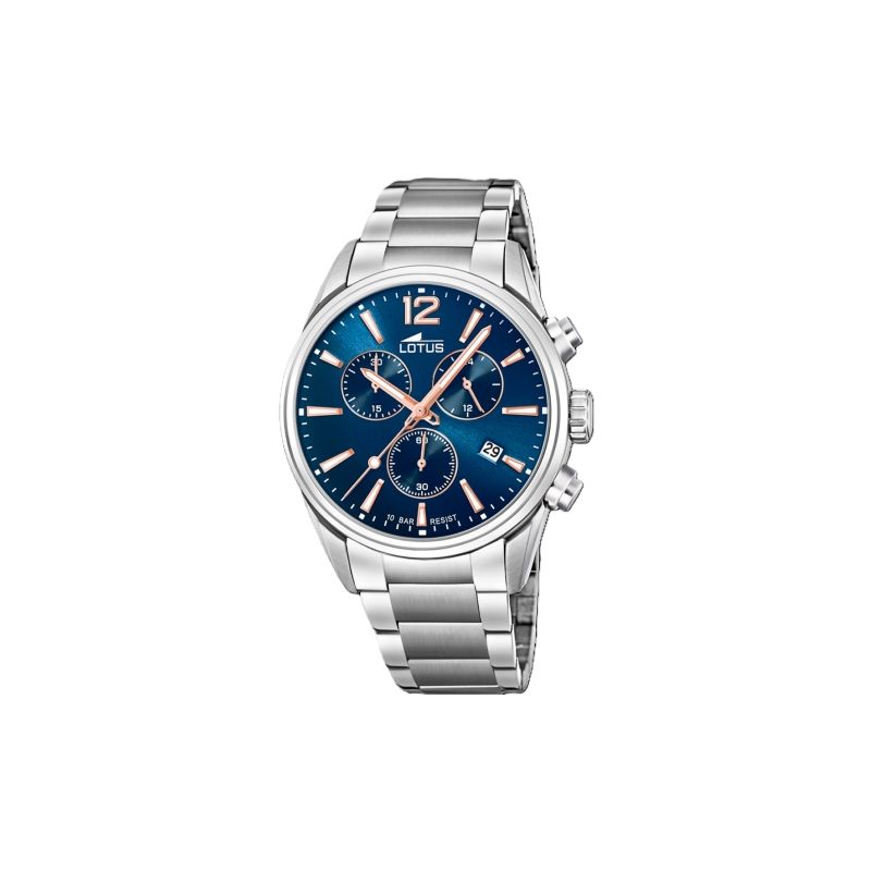 Relógio LOTUS Chrono 18690/2 Azul Homem Pulseira em Aço Inoxidável