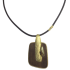 Colar em Couro e medalha em Ouro 19.25k e Madeira