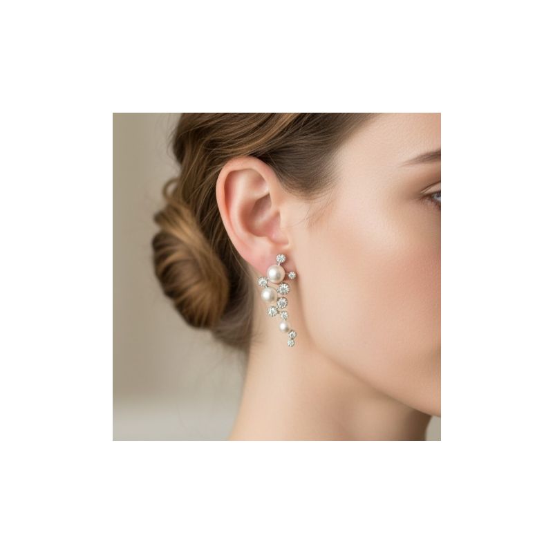 Brincos com Pérolas em Prata 925