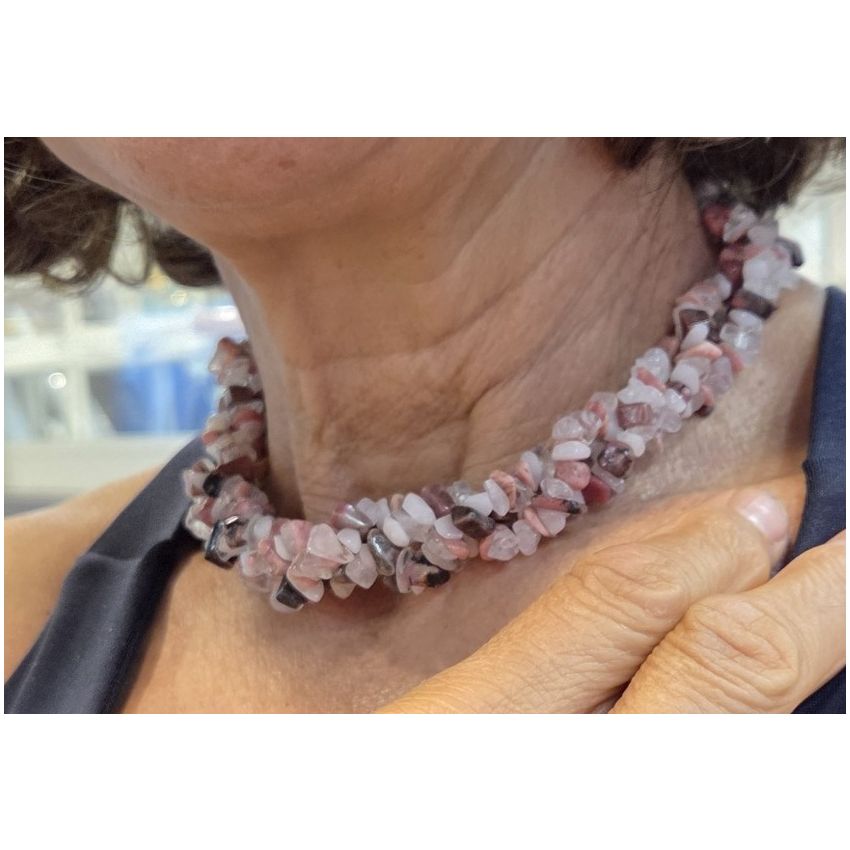 Colar em Prata com pedras naturais