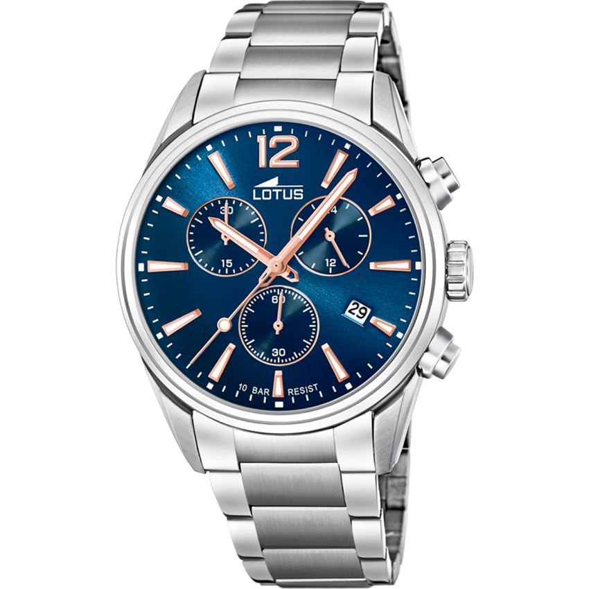 Relógio LOTUS Chrono 18690/2 Azul Homem Pulseira em Aço Inoxidável