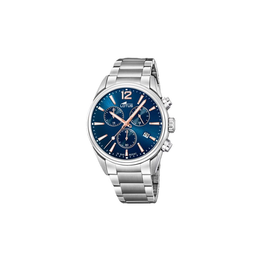 Relógio LOTUS Chrono 18690/2 Azul Homem Pulseira em Aço Inoxidável