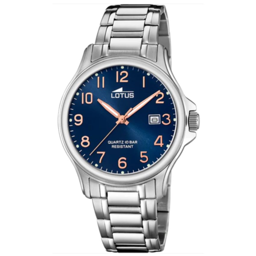Relógio LOTUS Classic Steel 18645/2 Azul Pulseira de Aço Homem 