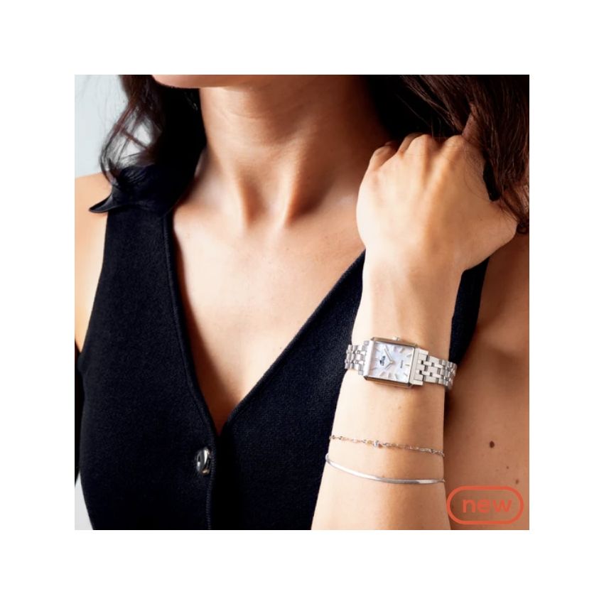 Relógio Feminino Lotus 2GETHER 19010/1 com mostrador em Madrepérola e pulseira de Aço 