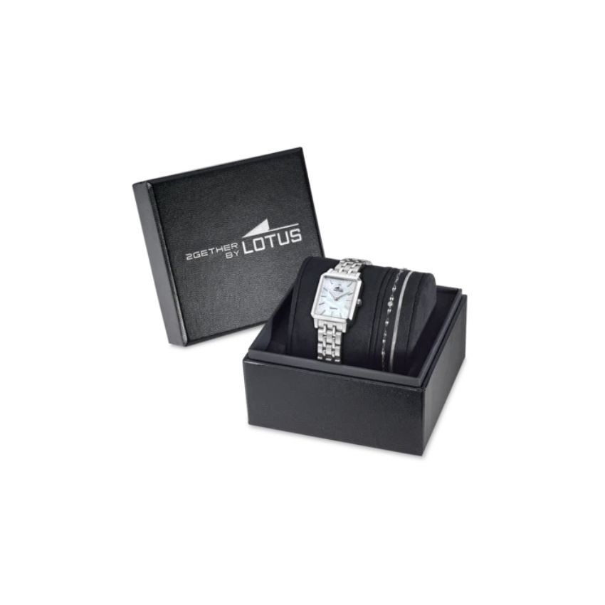 Relógio Feminino Lotus 2GETHER 19010/1 com mostrador em Madrepérola e pulseira de Aço 