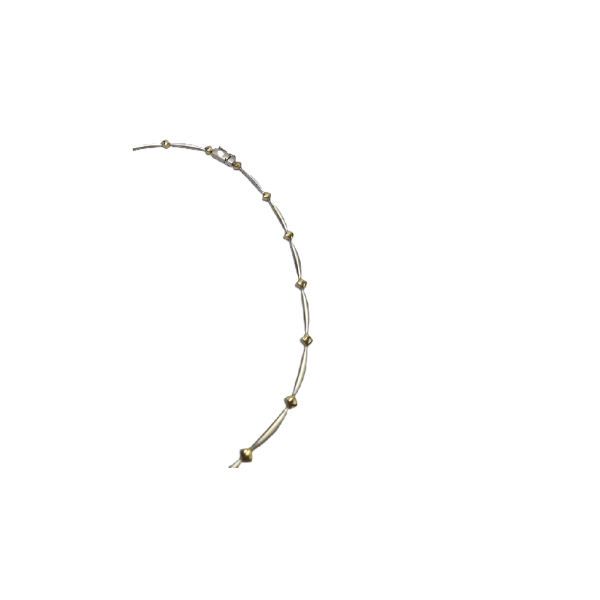 Colar Bicolor em Ouro 19.25k